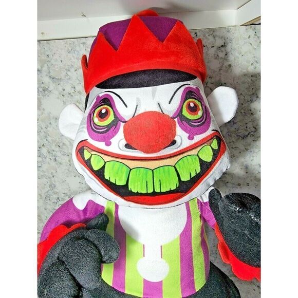 Fiesta Halloween 18” Scary Jack Plush Creepy Clown Jack in The Box Prop - Picture 3 of 8